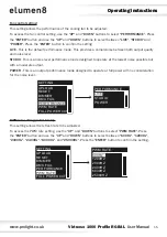 Предварительный просмотр 15 страницы Elumen8 Virtuoso 1000 Profile User Manual