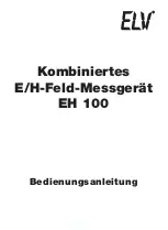 Предварительный просмотр 2 страницы elv EH 100 Operating Instructions Manual