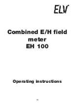 Предварительный просмотр 18 страницы elv EH 100 Operating Instructions Manual