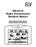 Предварительный просмотр 1 страницы elv WS 2010 Operating Instructions Manual