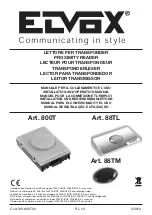 Elvox 800T Installation And Operation Manual preview