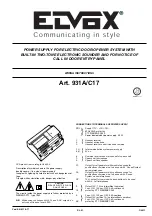 Предварительный просмотр 1 страницы Elvox 931A/C17 Wiring Instructions