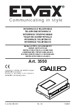 Elvox GALILEO 3550 Wiring Instructions preview