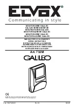 Предварительный просмотр 1 страницы Elvox GALILEO 732M Wiring Instructions