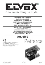 Предварительный просмотр 1 страницы Elvox PETRARCA 6150 Wiring Instructions