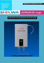 Elwa HOTRUN-VE Series Operating And Installation Instructions preview