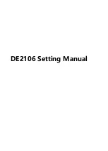 Preview for 1 page of ELZAB DE2106 Setting Manual