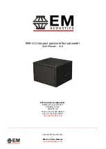 EM Acoustics EMS-112 User Manual preview