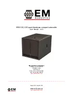 EM Acoustics EMS-115 User Manual preview