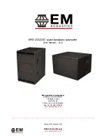 EM Acoustics EMS-215 User Manual preview