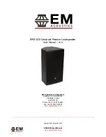 Предварительный просмотр 1 страницы EM Acoustics EMS-81X User Manual