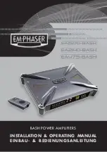 Предварительный просмотр 1 страницы EM Phaser ea1500-Bash Installation & Operating Manual