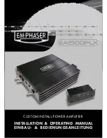 EM Phaser EA1500FLX Installation And Operation Manual предпросмотр