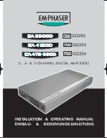 Предварительный просмотр 1 страницы EM Phaser EA2500D Installation & Operating Manual