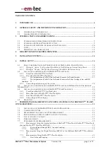 Предварительный просмотр 3 страницы em-tec BioProTT Operating Instructions Manual