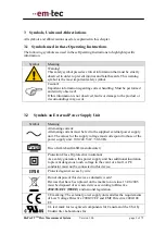 Предварительный просмотр 9 страницы em-tec BioProTT Operating Instructions Manual