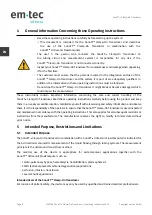 Preview for 8 page of em-tec SonoTT Operating Instructions Manual