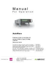 EM TEST AutoWave Manual For Operation preview