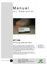 EM TEST EFT 500 Series Manual For Operation preview