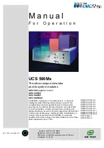 Preview for 1 page of EM TEST UCS 500 Manual For Operation