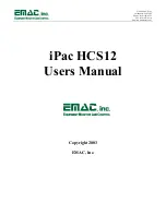 Предварительный просмотр 1 страницы EMAC iPac HCS12 User Manual