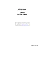 eMachines EL1700 Service Manual предпросмотр