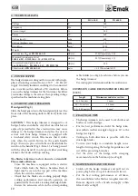 Предварительный просмотр 10 страницы EMAK HC 600 E Operators Instruction Book