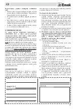 Preview for 39 page of EMAK HC 600 E Operators Instruction Book