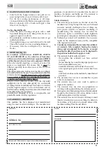 Предварительный просмотр 11 страницы EMAK HC 750 E Operators Instruction Book