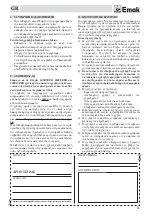 Предварительный просмотр 35 страницы EMAK HC 750 E Operators Instruction Book