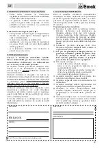 Предварительный просмотр 55 страницы EMAK HC 750 E Operators Instruction Book