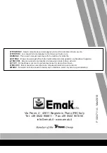 Предварительный просмотр 96 страницы EMAK MH210R Operators Instruction Book