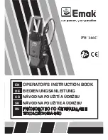 Preview for 1 page of EMAK PW 146C Operators Instruction Book