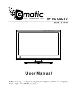 Предварительный просмотр 1 страницы Ematic ETV190 User Manual