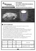 Preview for 1 page of emaux E-Fusion Operating Manual