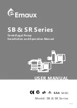 emaux SB & SR Series Installation And Operation Manual preview