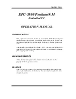 Preview for 2 page of Embedded Computer EPC-5500 Pentium M Operation Manual