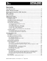 Preview for 3 page of Embedded Solutions Equinox Technologies Epsilon5 User Manual