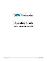 Предварительный просмотр 1 страницы Embedded EPIA-M700 Operating Manual