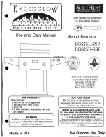 Предварительный просмотр 1 страницы EmberGlow EGS26L-SSP Use And Care Manual