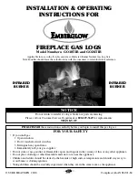 Предварительный просмотр 1 страницы EmberGlow GO18TIR Installation & Operating Instructions Manual