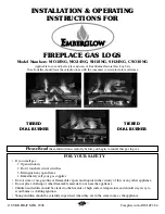 Предварительный просмотр 1 страницы EmberGlow MO18NG Installation & Operating Instructions Manual