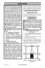 Предварительный просмотр 9 страницы EmberGlow VFF15NLA Owner'S Operation And Installation Manual