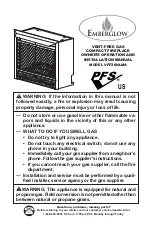 EmberGlow VFF26NLMA Owner'S Operation And Installation Manual предпросмотр