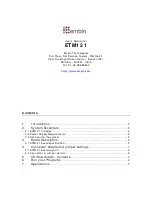 Embin ETM 121 User Manual предпросмотр