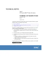 Предварительный просмотр 1 страницы EMC EMC VNX VNX5200 Installation And Operation Manual