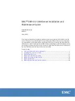 EMC SVR-I1U-1208 Installation And Maintenance Manual предпросмотр