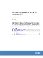 EMC SVR-I1U-1304 Installation And Maintenance Manual предпросмотр