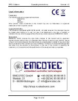 Предварительный просмотр 16 страницы Emcotec DPSI V-Match Operating Instructions Manual