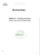 Предварительный просмотр 1 страницы Emerald DELUX INFLATABLE DOME Instructions Manual